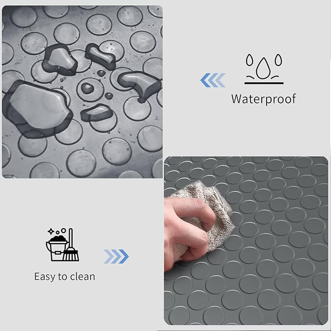 Premium Garage Floor Mat, Commercial Grade Heavy Duty Parking Mat