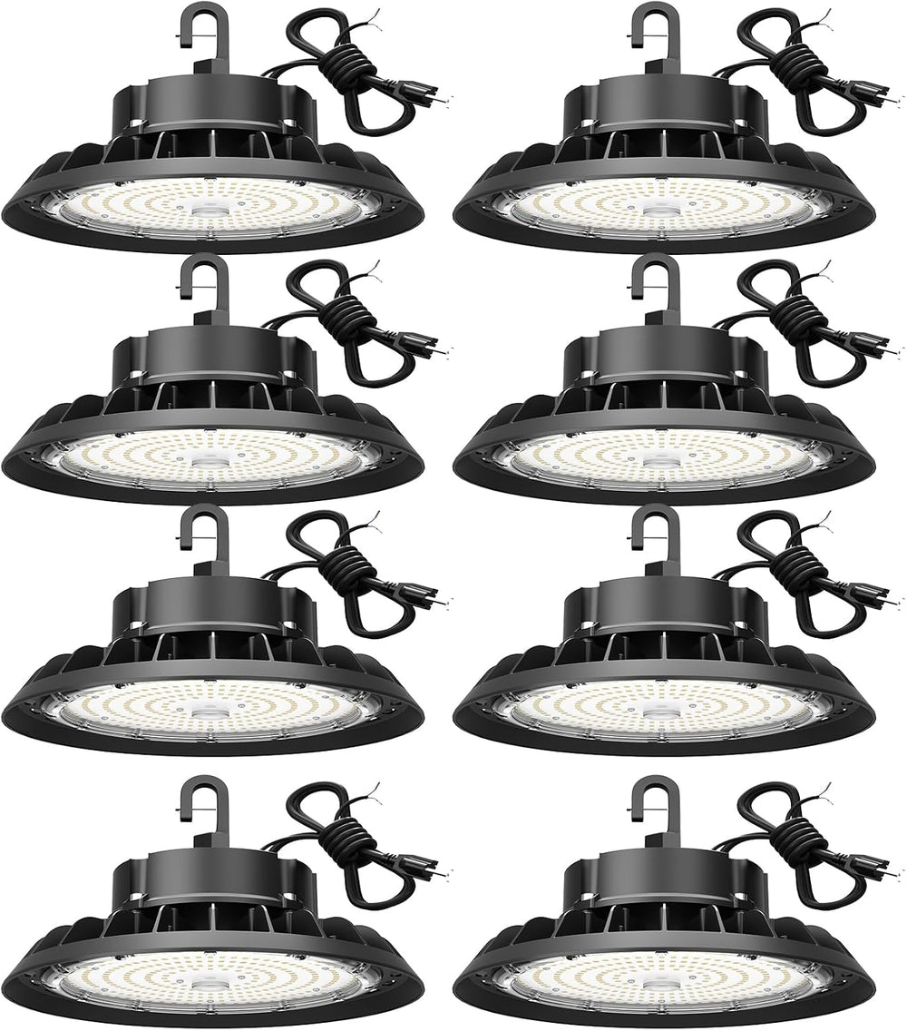 UFO LED High Bay Light 100W 8Pack, High Bay LED Shop Lights 14,000LM Dimmable...