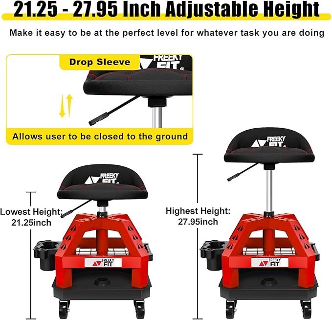 Rolling Shop Stool for Garage
