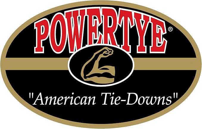PowerTye - Made in USA - Extra Long Ratchet Tie Down Straps, Heavy Duty