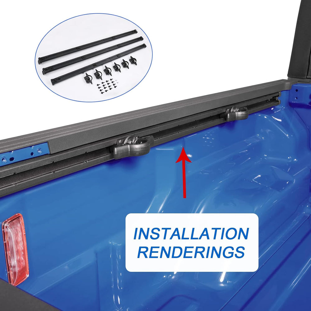 Trail Rail System Truck Bed Tie Down Rail for 2020-2026 Jeep Gladiator