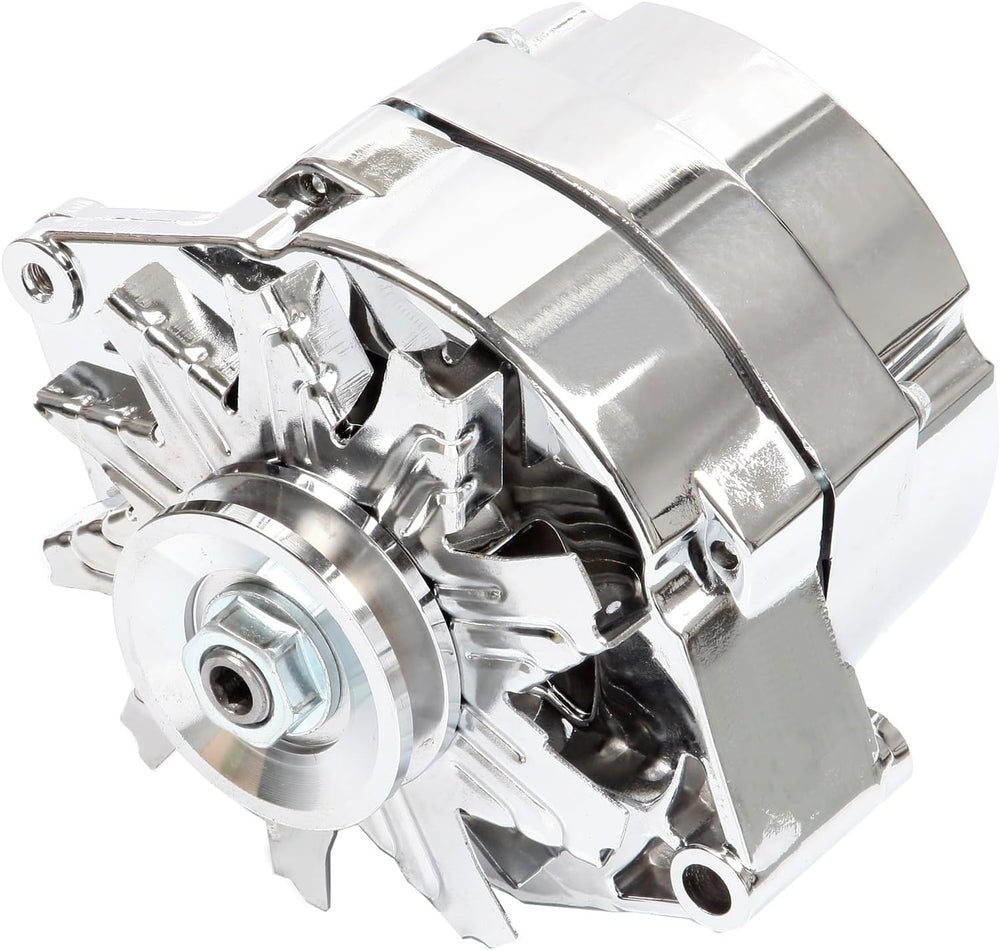 Automotive Alternator Chrome for 110Amp 1 Wire Self Exciting Street Rod GM 30...