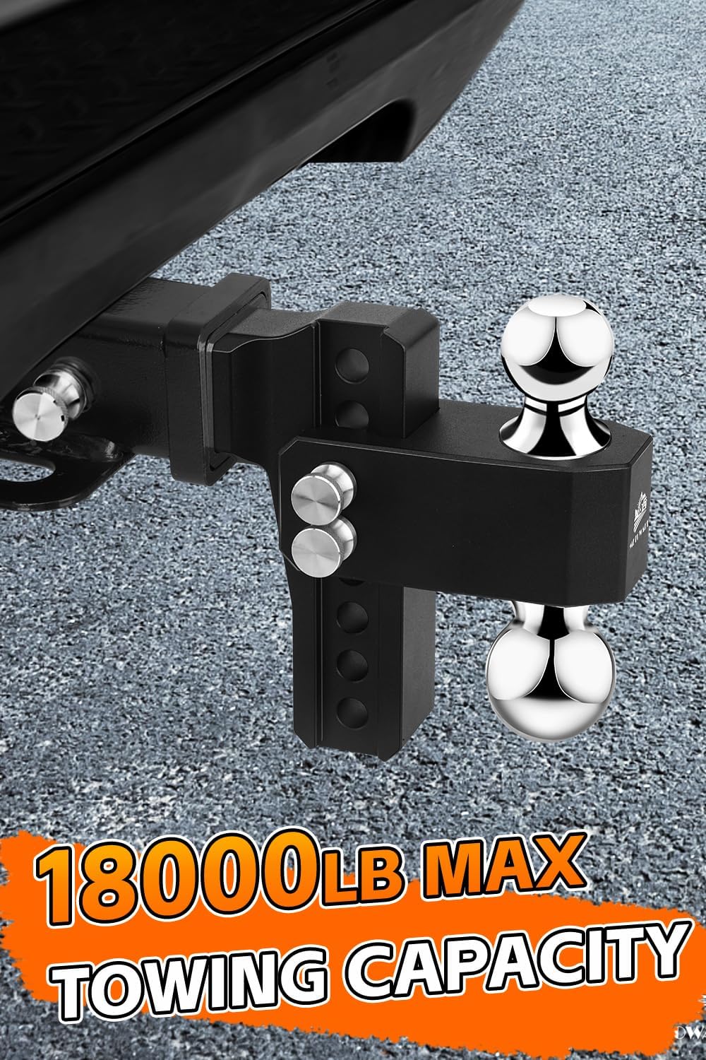 METOWARE 2.5'' Aluminum Adjustable Trailer Hitch, 6'' Drop/Ri...