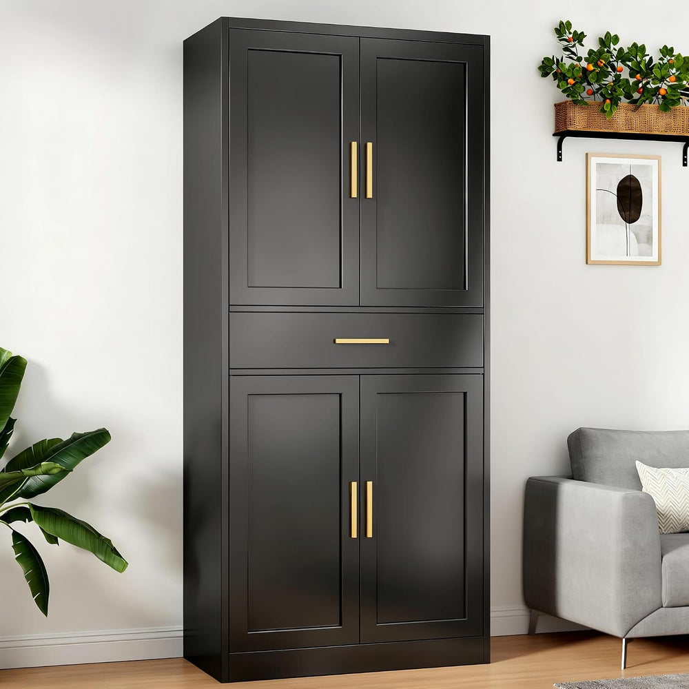 71" Metal Garage Storage Cabinet with 1 Drawer,2 Adjustable Shelves