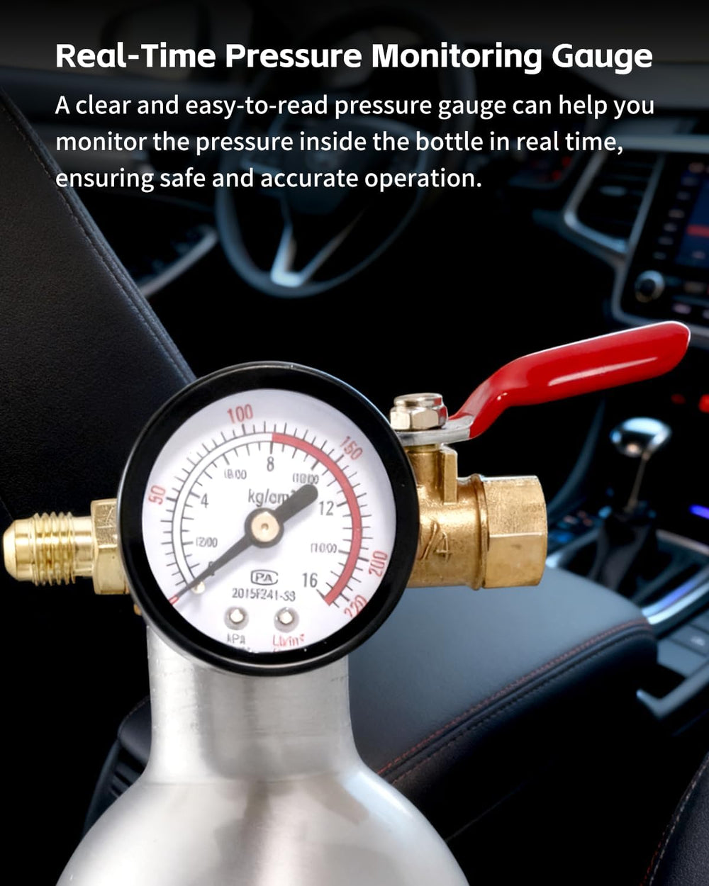 AC Flush Kit Stainless Steel Cleaner Tool with Gauge Hose