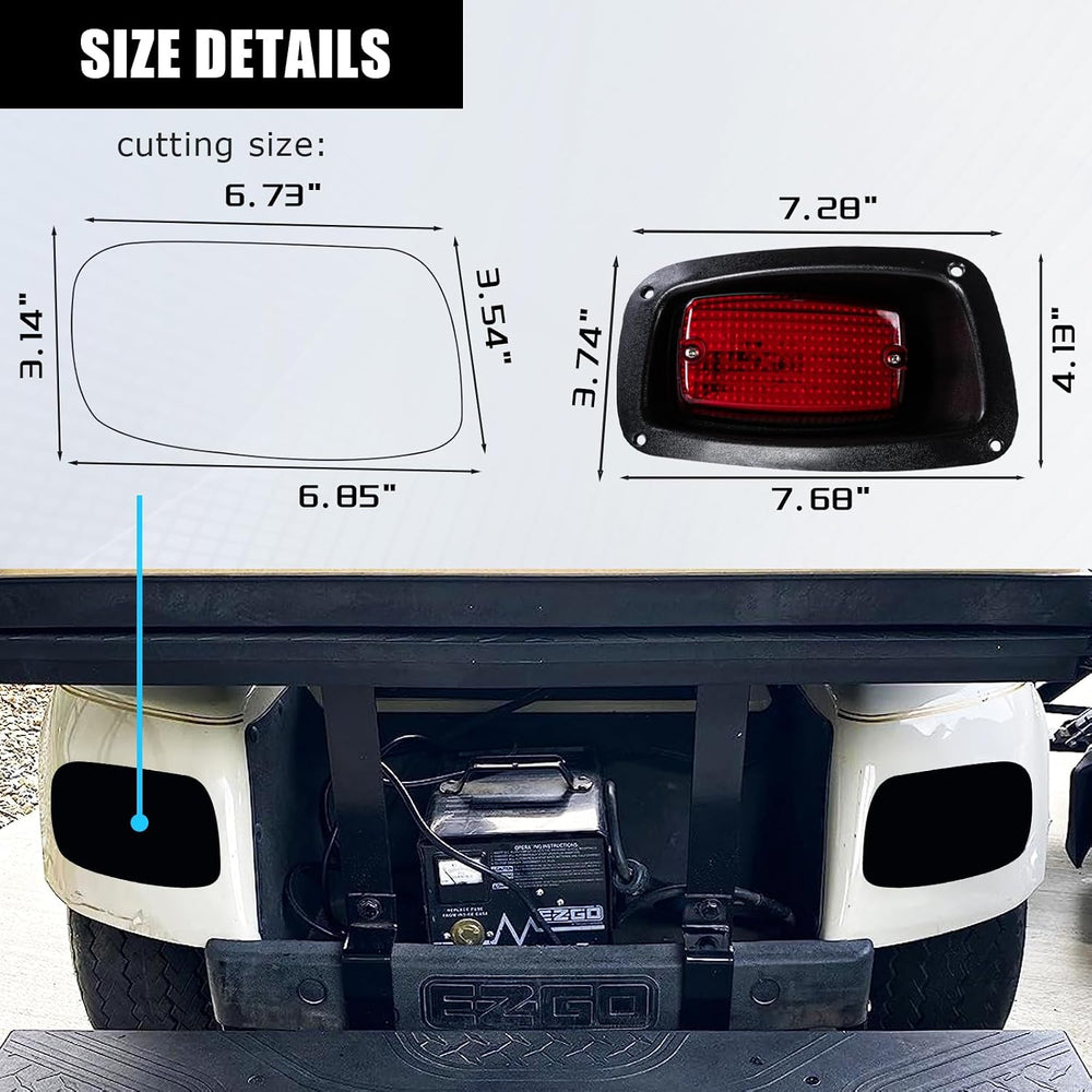 EZGO TXT 1996-2013 LED Adjustable Light Kit 48V, 2 LED headlight, 2 LED taill...
