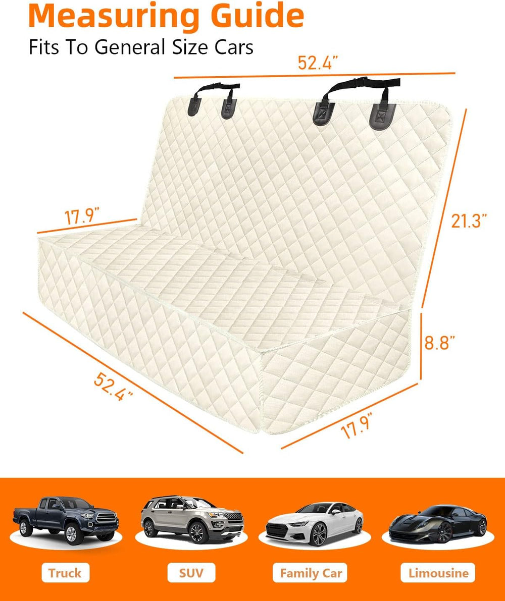 Waterproof Scratchproof Pet Bench Seat Covers for Cars, SUVs