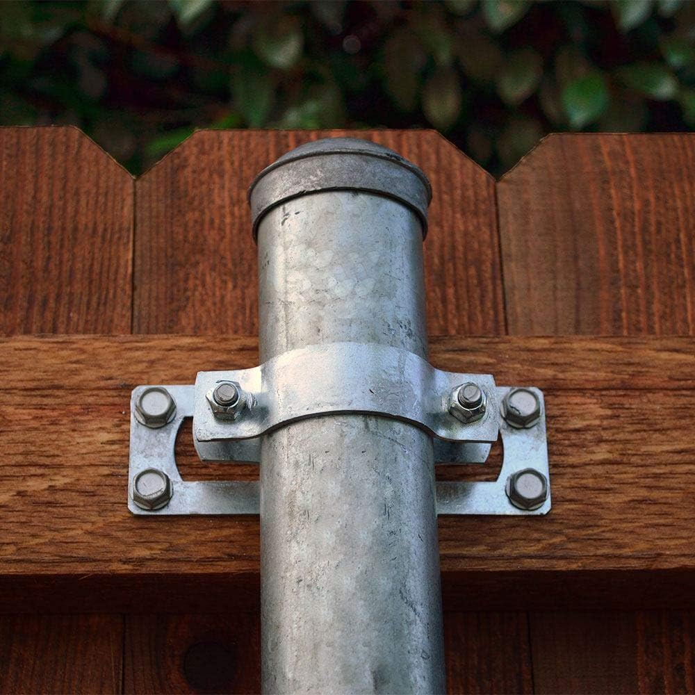 OZCO Galvanized Steel Fence Bracket, 2-3/8in, 50 Pack, Gray