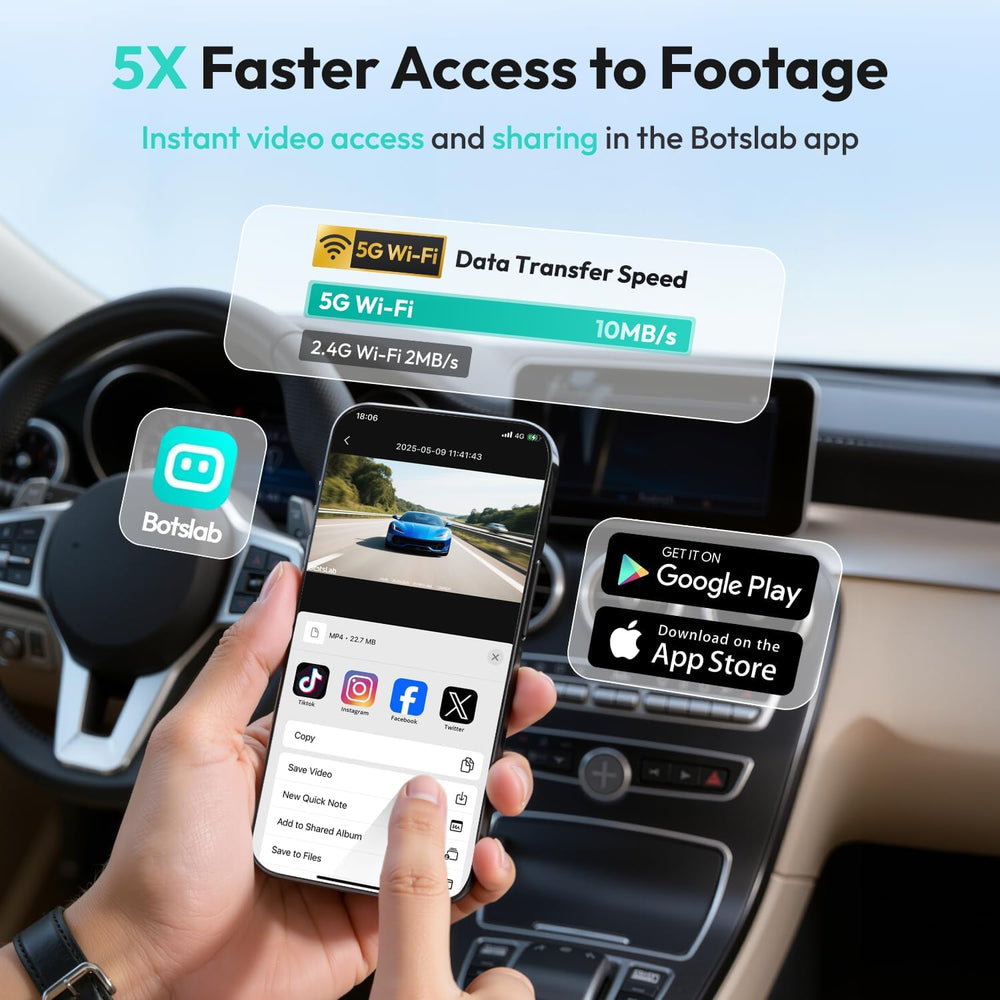 Botslab HK40 Plus 4K Dash Cam Front, Night Vision, G-Sensor [2026 Upgraded]