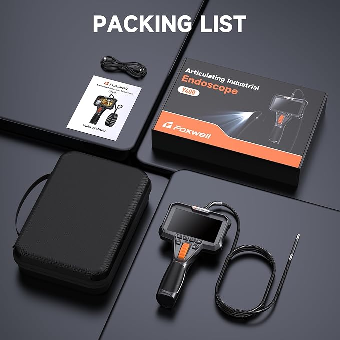 FOXWELL Y400 2-Way Articulating Borescope Camera