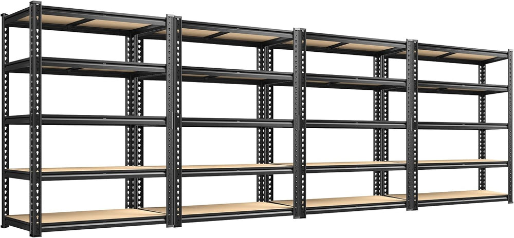 72.12" H Garage Shelving, Storage Shelves Load 2100LBS, 5-Tier Adjustabl...