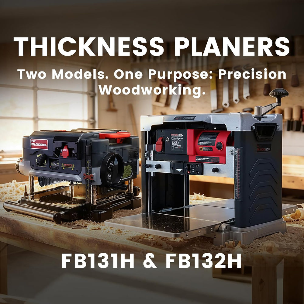 FindBuyTool 13" Benchtop Thickness Planer with Helical Cutterhead (MB320)