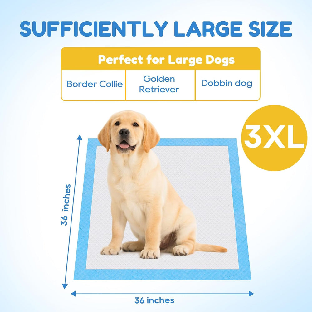 36"x36" Pee Pads for Dogs-100 Pack Super Absorbent XXXL Potty Pads ...
