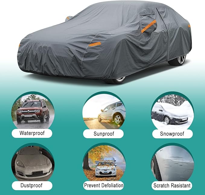 Premium Car Cover Custom Fit Toyota Corolla, 16 Layers Heavy Duty Car Cover