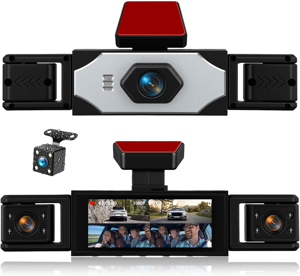 4 Channel 360° Dash Cam Front and Rear Inside Left Right