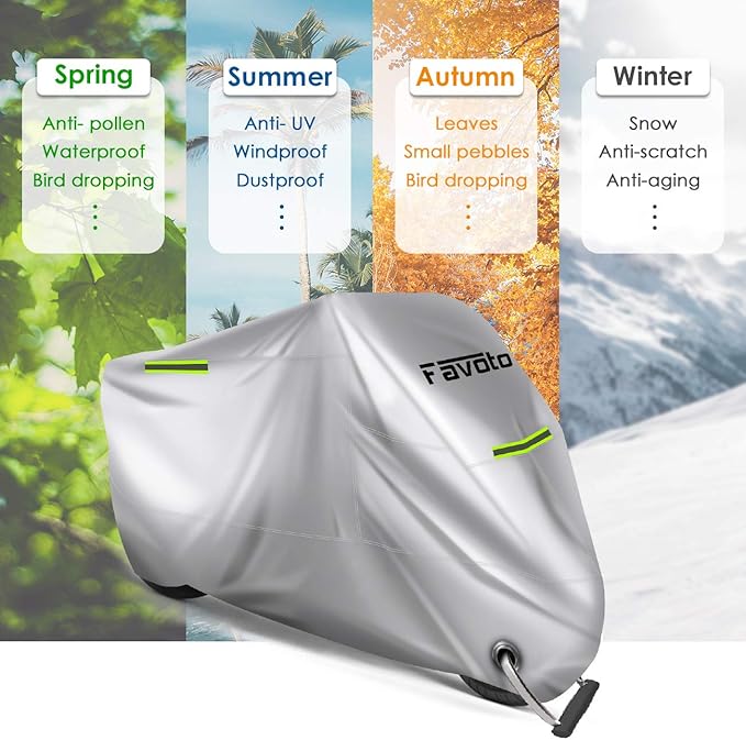Favoto Motorcycle Cover Waterproof Outdoor