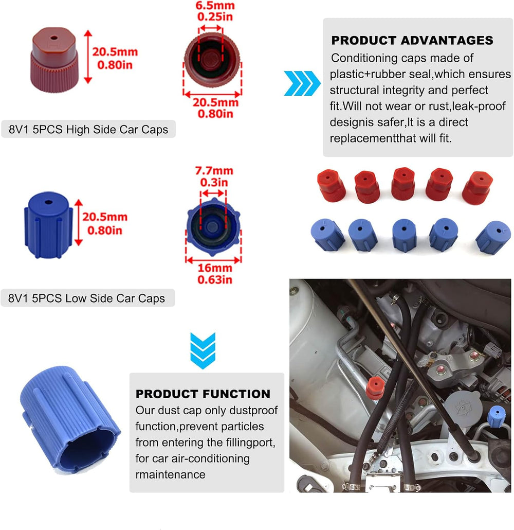 Car A/C Repair Kit, 270PCS Rubber O-Ring Seal Kit + 40PCS Car Air Conditioner...