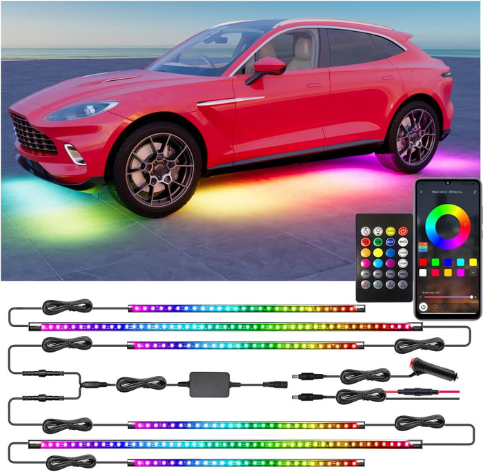 Underglow Led Lights for Cars, Waterproof Underglow Kit for Cars (6 pcs)