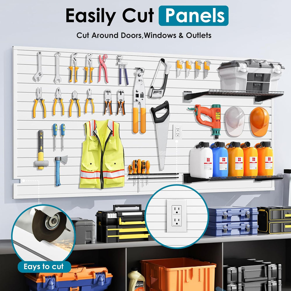 Slat Wall Paneling 4x8 Ft, Slatwall Garage Organizer Storage System