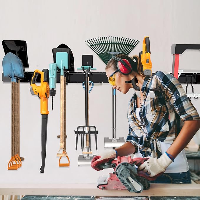 Garage Tool Storage Rack, Heavy Duty Garage Storage Organizer Rack System Wall