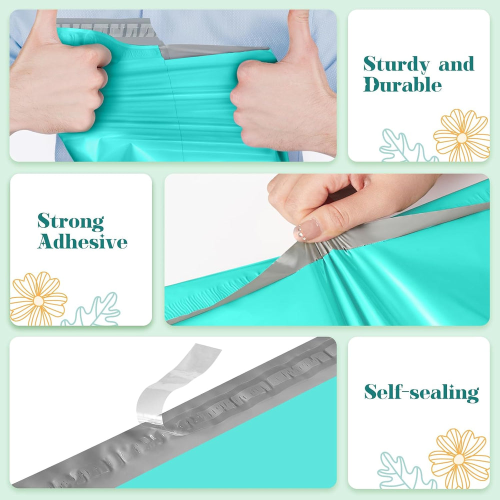 Fuxury Poly Mailers 19x24" 100 Pack,Large Shipping Bags for Clothing,Teal