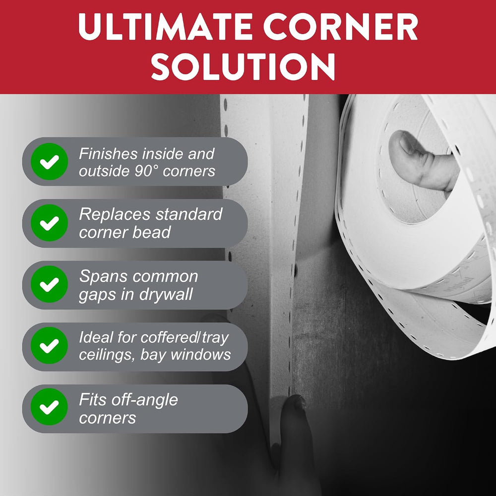 Drywall Tape – Original Drywall Repair Corner Bead – Finishes Inside or Outsi...