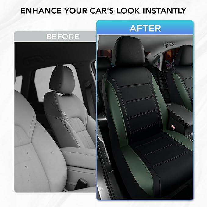 Road Comforts Leather Seat Covers, Breathable Car Seat Covers Front Seat