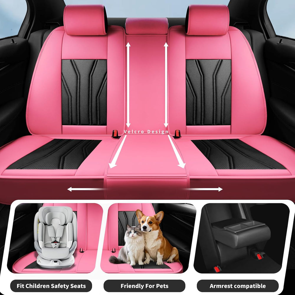Car Seat Covers for BMW X5 2007-2025 2026 Pink&Black