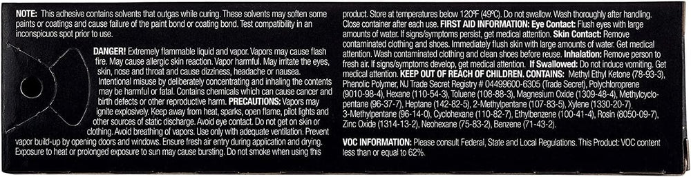 3M 08008 Super Weatherstrip Adhesive, 08008, Black, 5 oz Tube (Pack of 2)