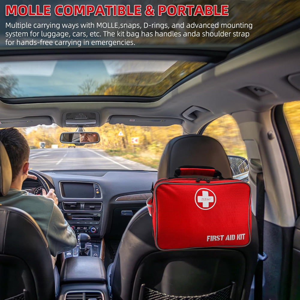 Large 430-Piece Emergency First Aid Kit for Home, Car, Camping