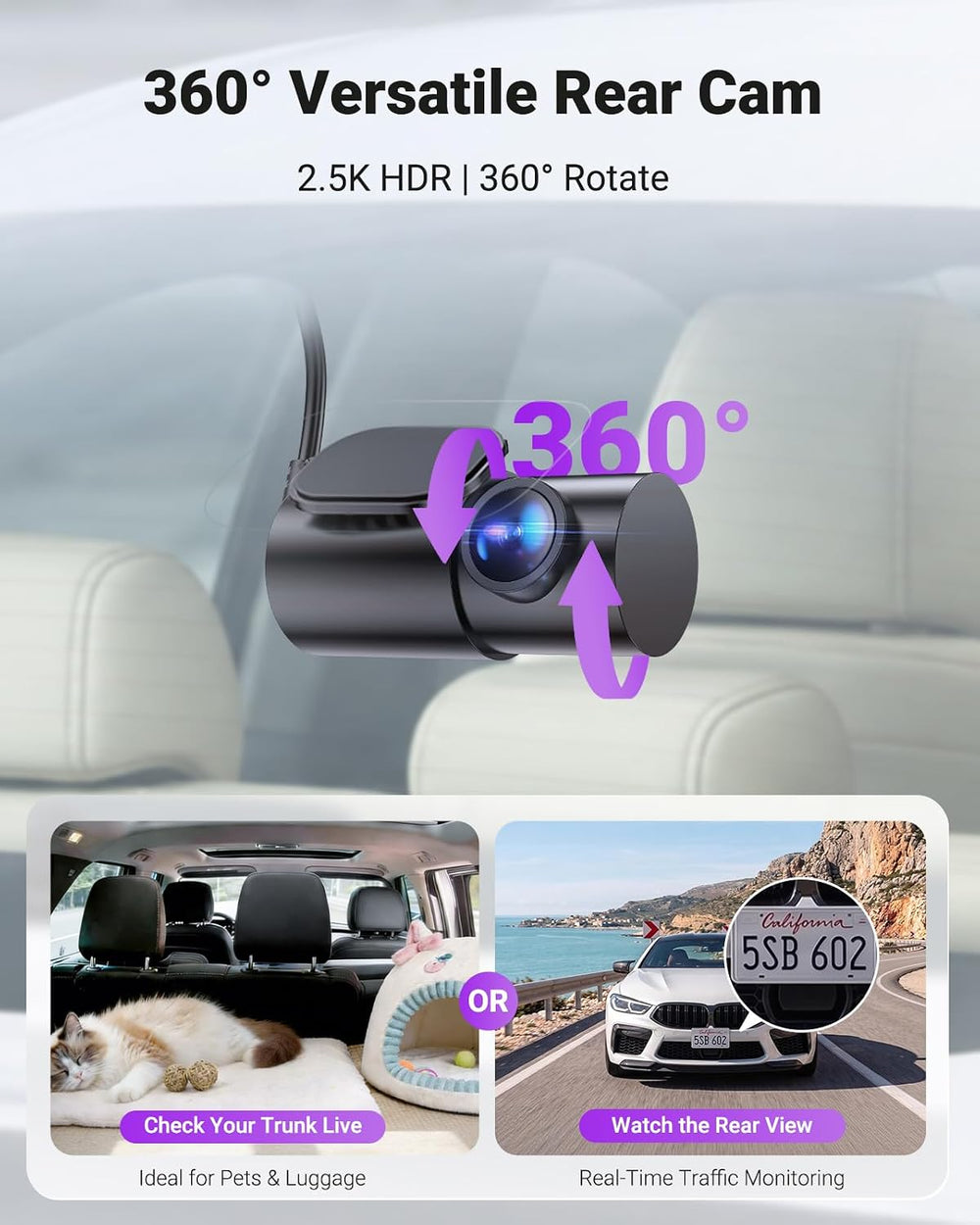 Vantrue S1 Pro Max 4K+2.5K Dash Cam Front and Rear