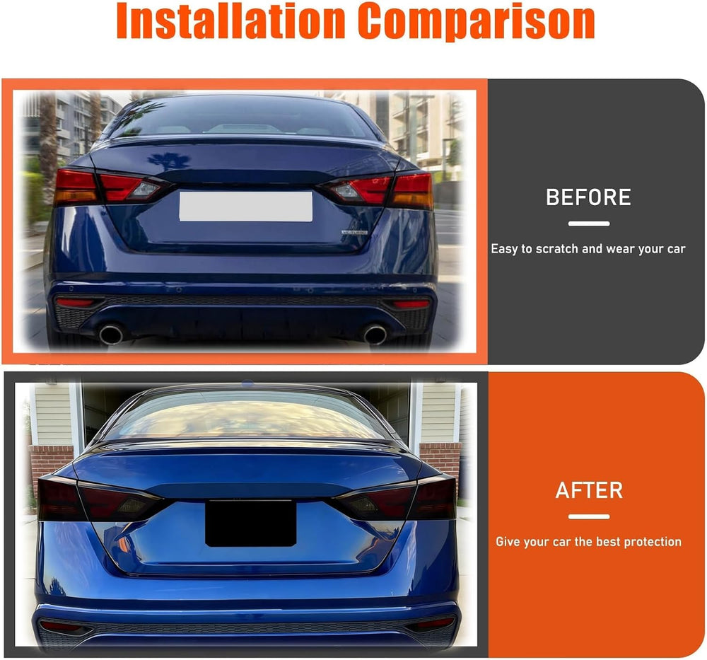 MUTUSAISI Tail Light Covers Guards Fit for Nissan Altima 2019-2025, Smoked Bl...
