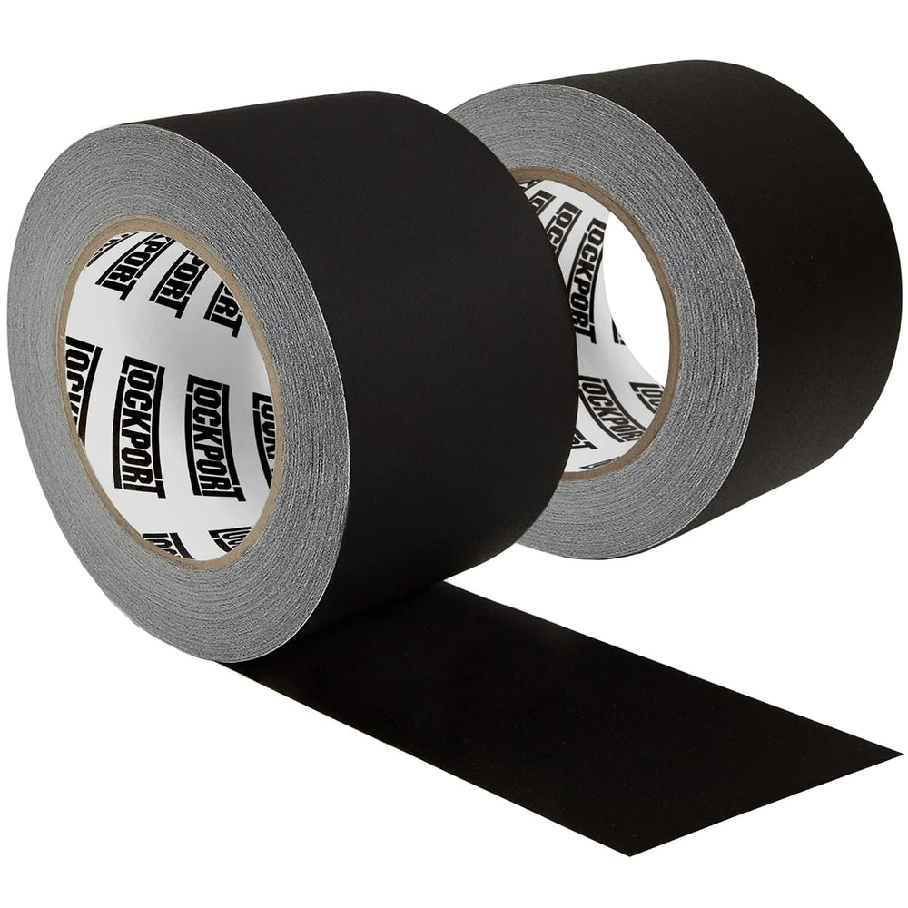 Black Gaffers Tape 3 inch x 30 Yards - 2 Pack Pro Grade Matte Gaff Tape