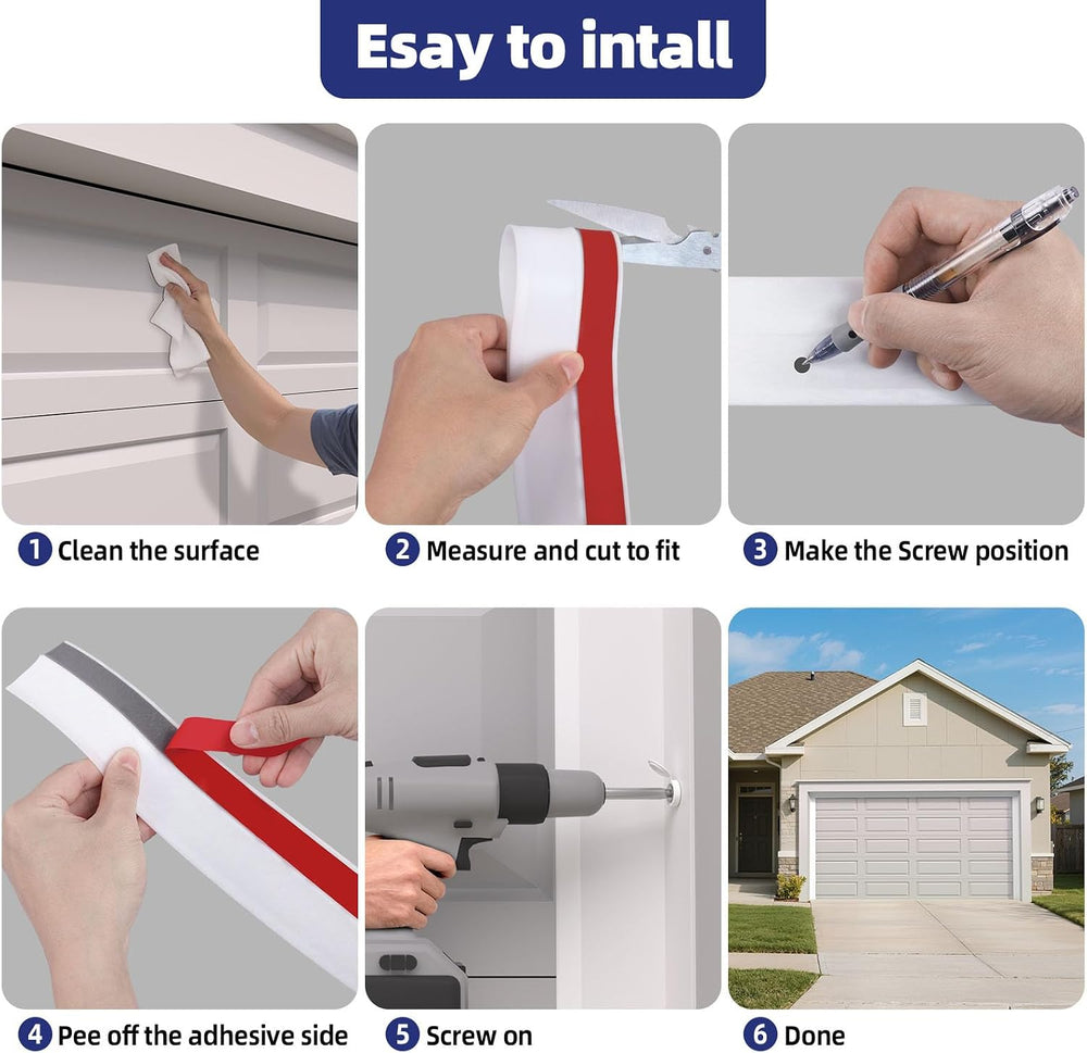 Garage Door Top and Side Seal, 36 FT x 2.2", White