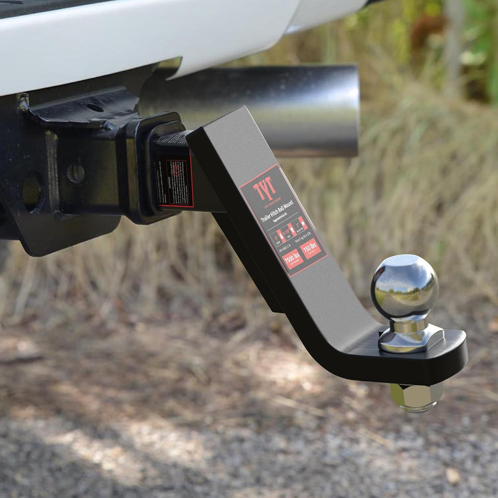 TYT 6-Inch Drop Trailer Hitch Ball Mount with 2" Ball for 2-Inch Receiver