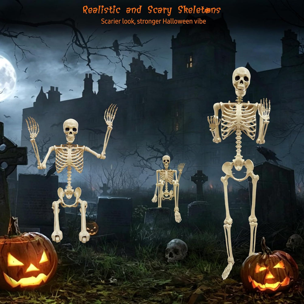 Life Size Skeleton for Halloween: 5.4ft Realistic Human Skeleton