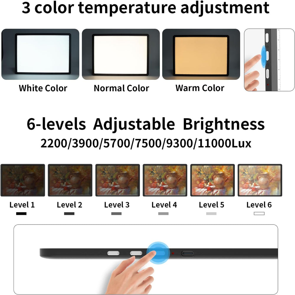 TOHETO A4 Light Board with Bag for Diamond Painting, Super Bright Magnetic Li...