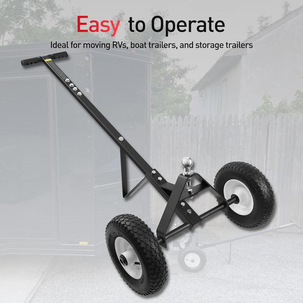 Trailer Dolly, 600LBS Capacity, 1-7/8” Hitch Ball with 12” Solid Tires, Trail...