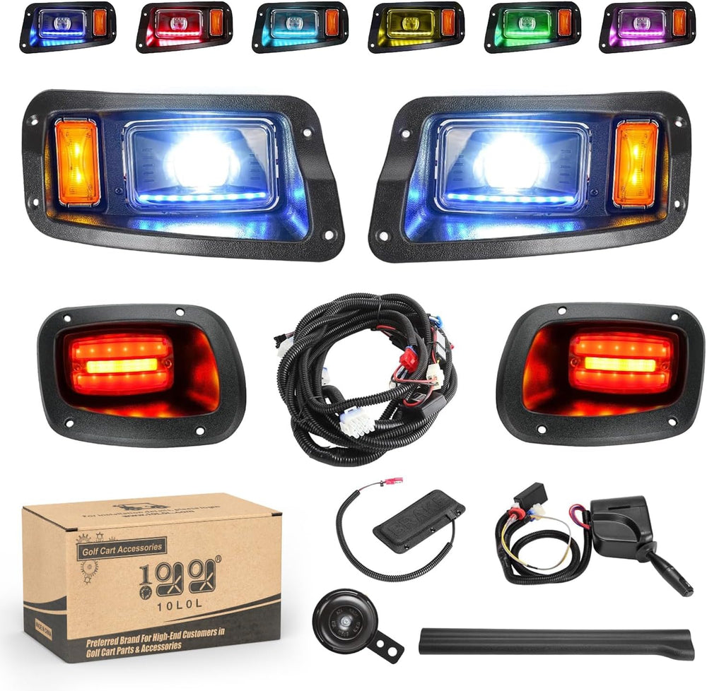 10L0L Golf Cart Deluxe Light Kit for EZGO TXT Freedom 12V-60V