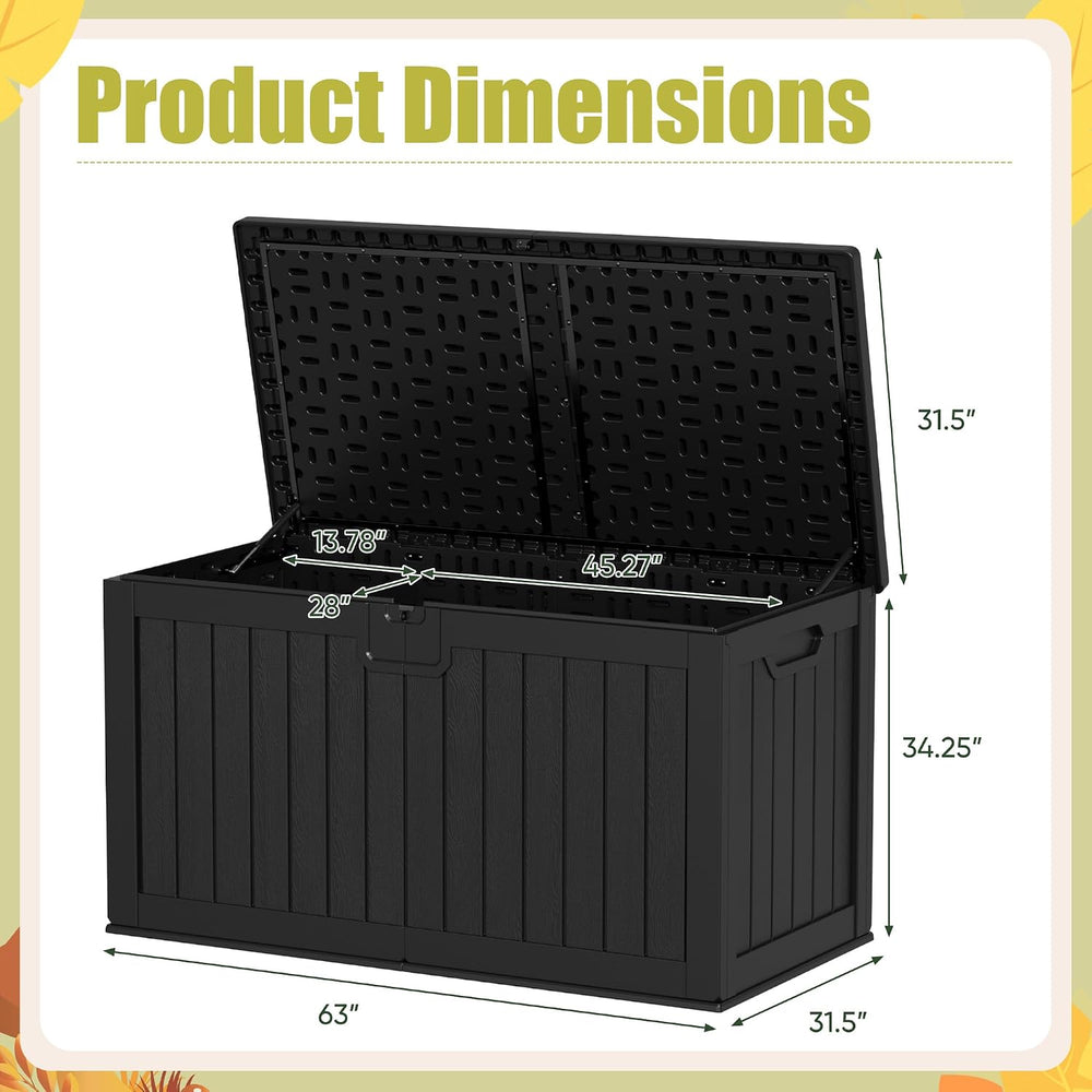 Devoko HDPE 240 Gallon Deck Box Double-Wall with Divider