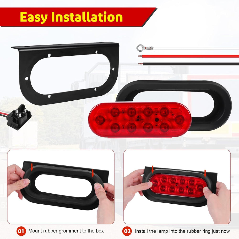 LIMICAR Trailer Lights Kit with 13.7-Inch Light Bar and 6 Marker Lights