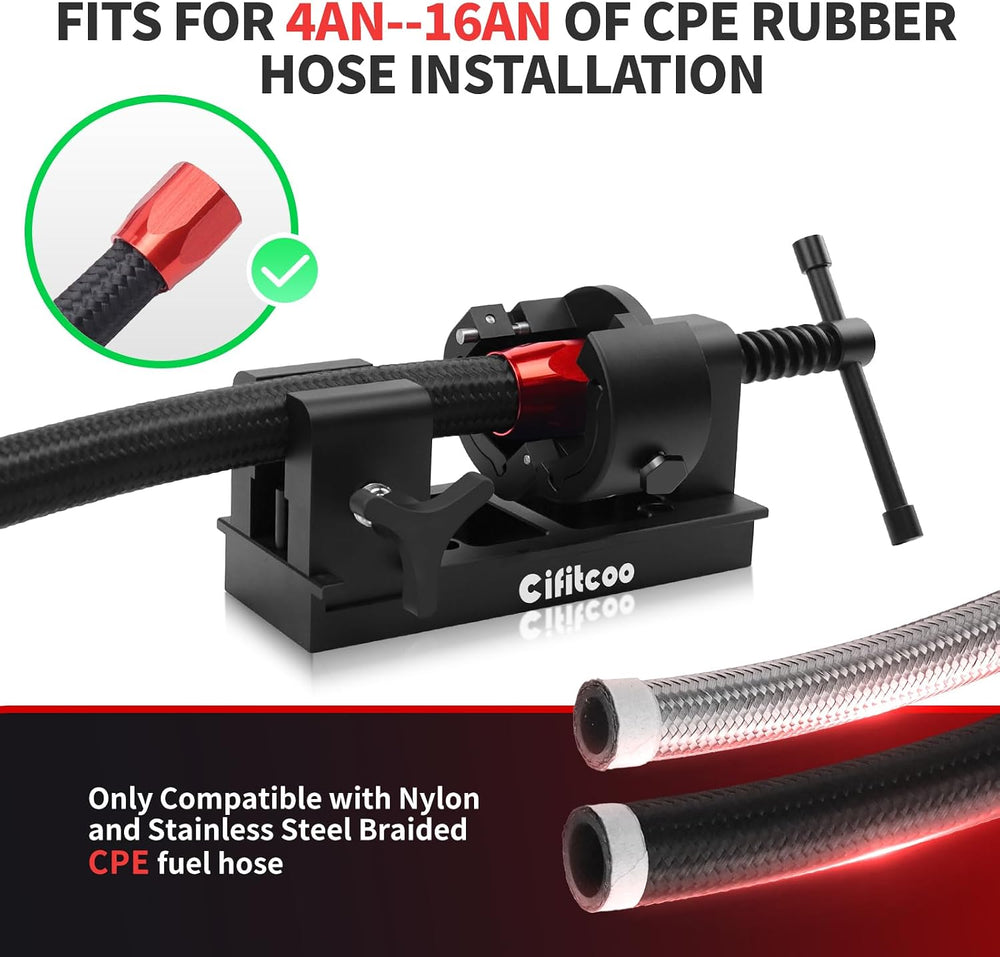 4-16AN Fitting Installation Tool, AN Hose Assembly Tool, Fuel Line Installati...