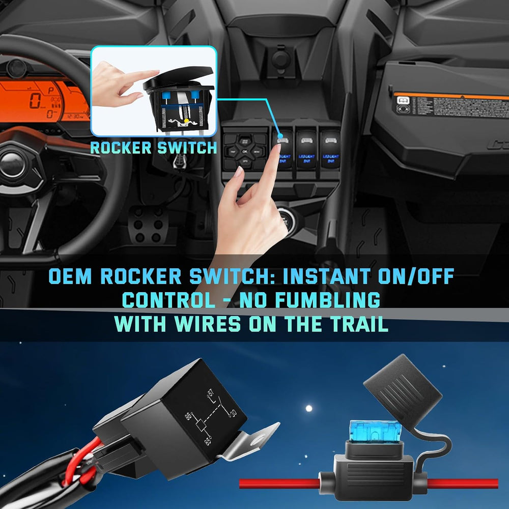 Chelhead Maverick X3 Light Bar Windshield Mount 240W 50'' Single Row