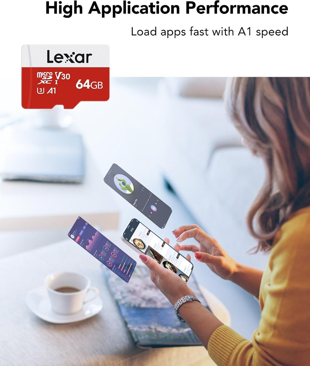 Lexar E-Series 64GB 2 PK Micro SD Card microSDXC UHS-I Flash Memory Card