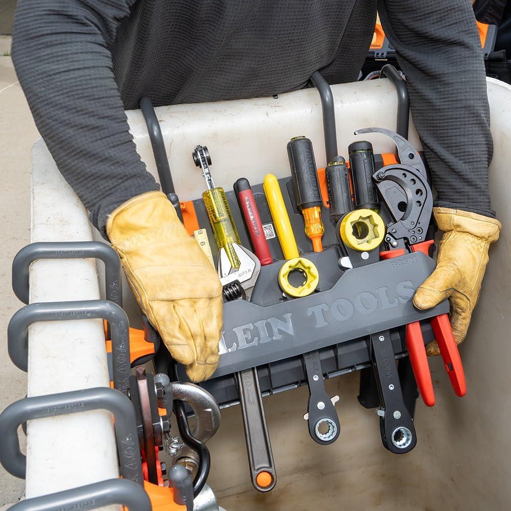 Klein Tools BC501S S-Hook Hard Tool Storage Module, 18 Compartments, Magnetic...