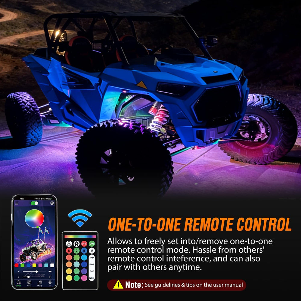 Nilight RGB LED Rock Lights Kit 10 Pods Underglow Multicolor Neon Pod