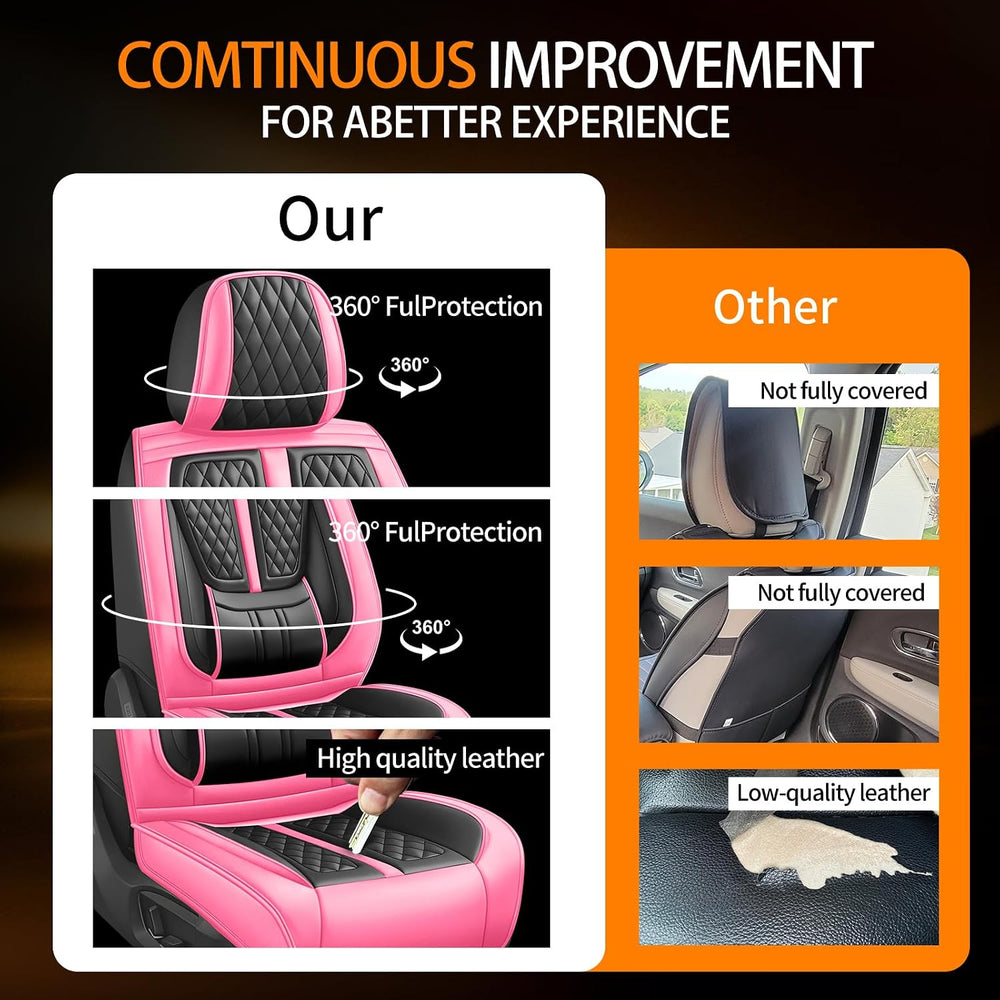Car Seat Covers for Chevy Sonic 2012-2019 2020,Full Set,Pink