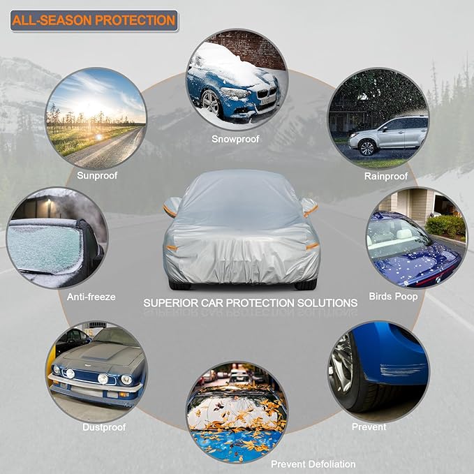 Kayme 6 Layers SUV Car Cover Waterproof All Weather