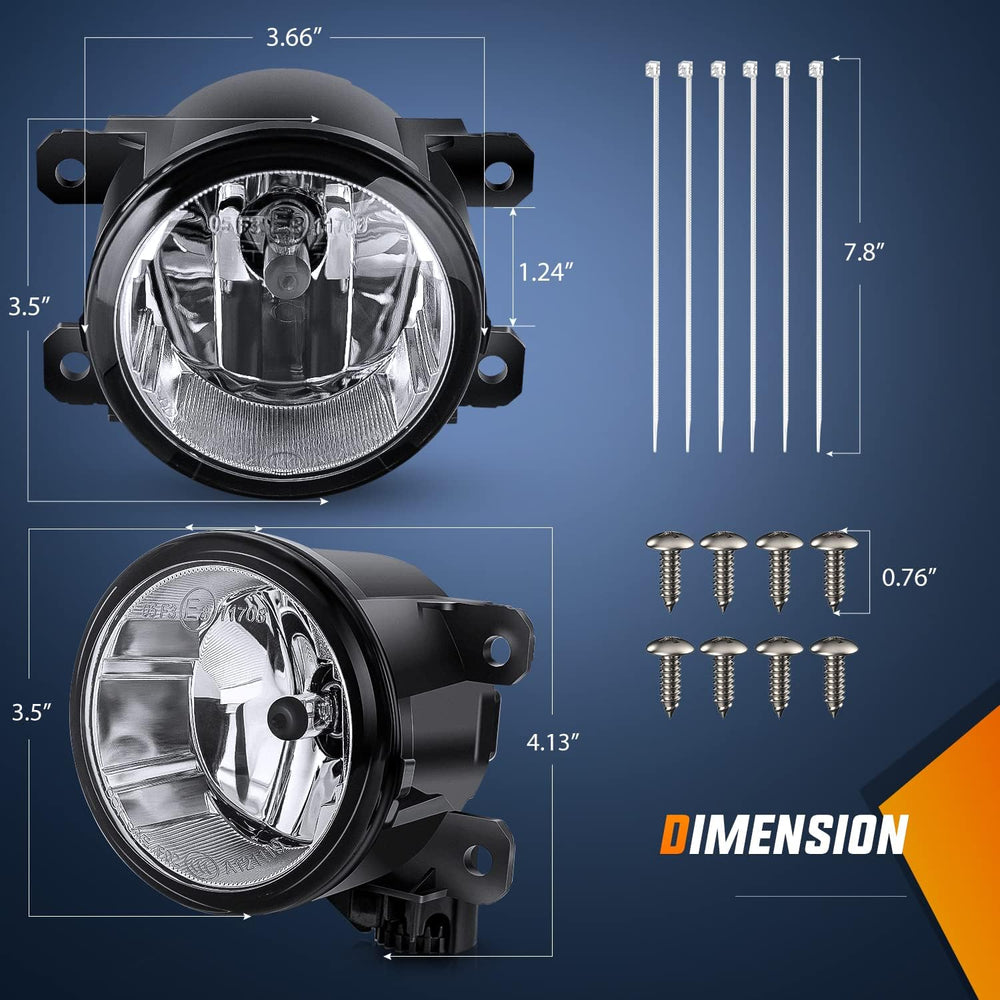 Nilight Fog Lights Assembly Compatible with 2013-2015 Honda Accord CRV CRZ