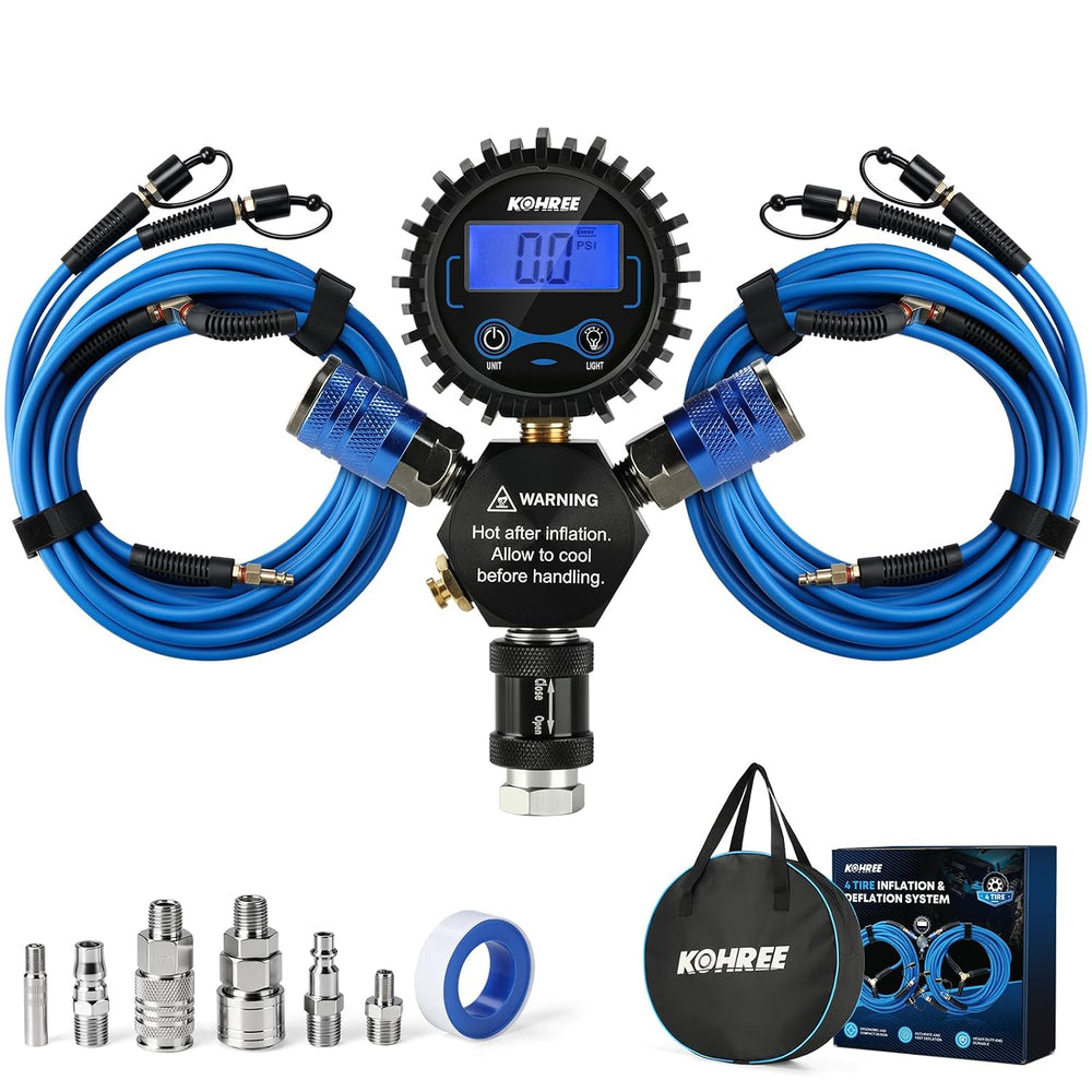 Kohree 4 Tire Inflation & Deflation System, Fast Air Up with Equal PSI